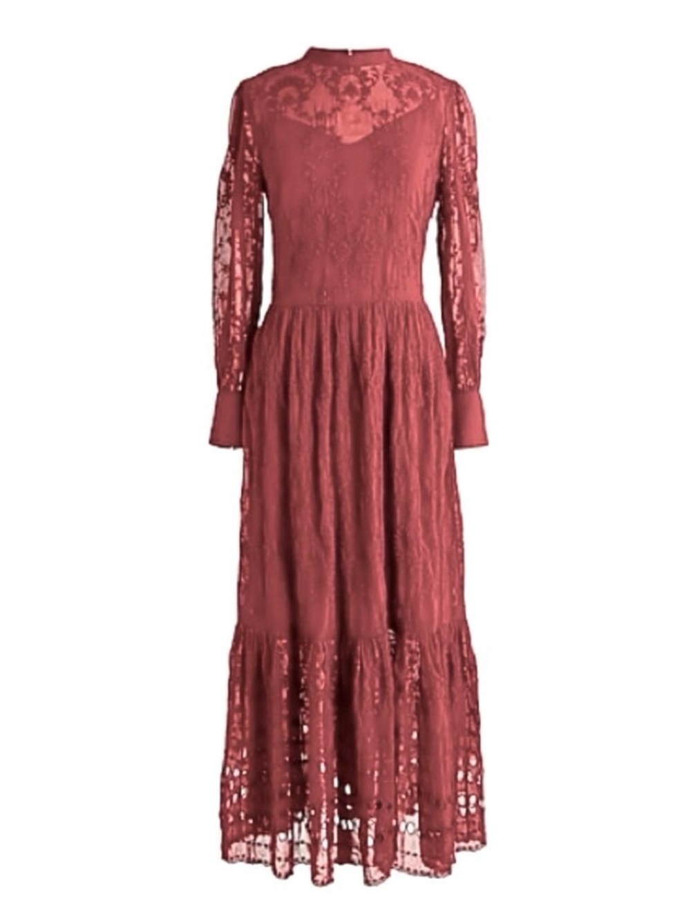 J. CREW Embroidered Long-Sleeve Midi Dress A-Line